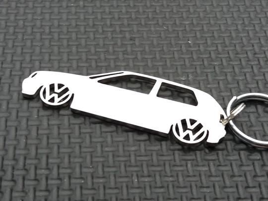 Stainless Steel Keyring Keychain Emblem Volkswagen Golf Side